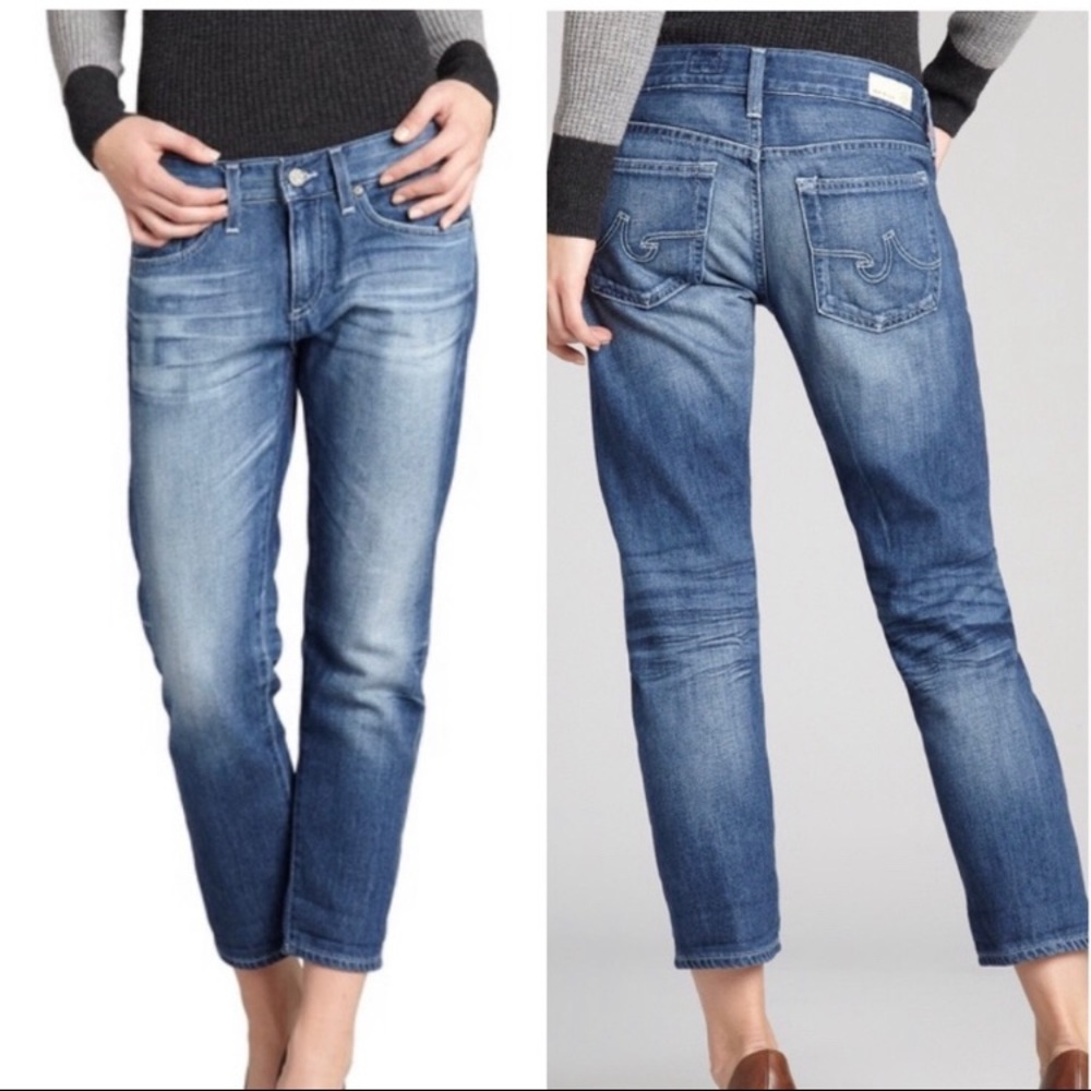AG Adriano Goldschmied Blue Cropped Jeans